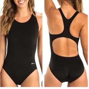 Dolfin one piece women’s swim
Suit.  Size 32. Black.